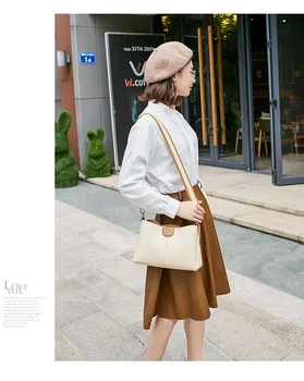 

Fashion female bag 2020 new ladies shoulder bag simple temperament messenger bag high quality soft leather handbag wallet