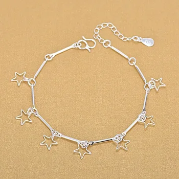 

925 Silver Star Bracelets Fashion Charm Bracelets Fine Fashion Bracelet Jewelry For Woman Gift