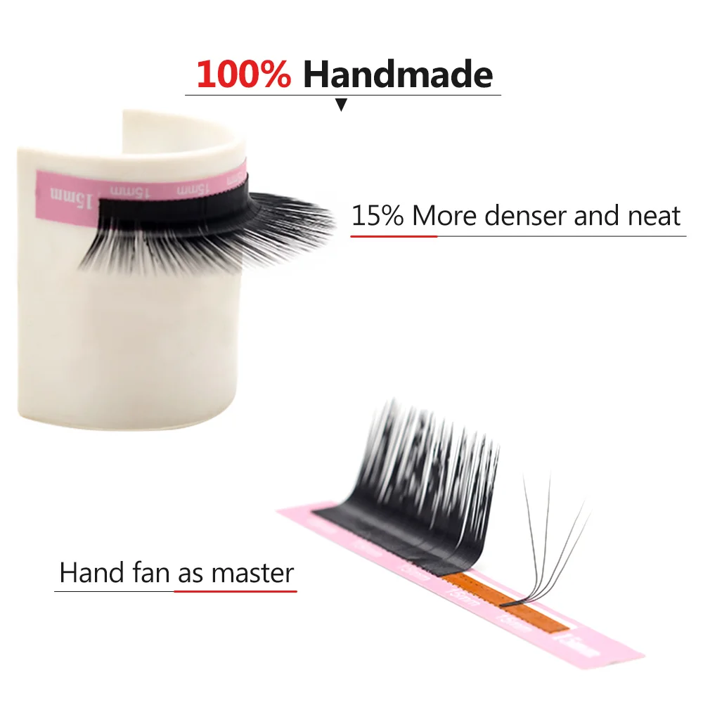 Qeelasee M Curl False Eyelash Extensions Mink Black Material 8-15mm Mixed Tray M Makeup Lashes