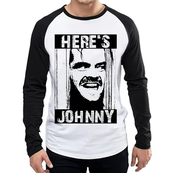 

The Shining T-Shirt Long Sleeve Mens The Shining Logo T Shirt Tops Tees tshirt Fashion White Full Sleeve Jack Nicholson Clothes
