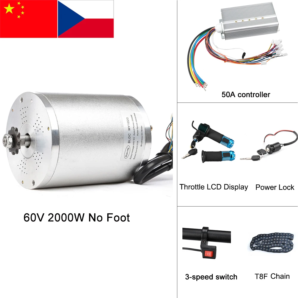 60V комплект для переоборудования электрического велосипеда 2000W DC бесщеточный