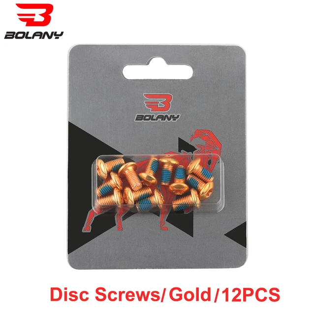 Set 12 Viti Titanio Per Freno Disco Bici - M5x10mm, 7 Colori, Compatibile Con MTB E E-Bike - Foto 8