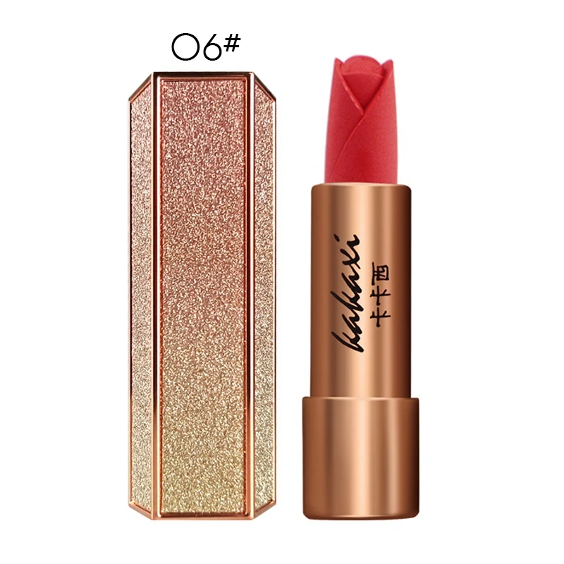 Be A Confident Woman Flower Shape Matte Lipstick Makeup Lips Smooth Moisturizer Nourishing Lipstick Make up Lip Stick Cosmetics