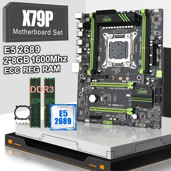 

X79P LGA 2011 motherboard set with CUP Xeon E5 2689 2x8 GB=16GB 1600MHz DDR3 ECC REG memory ATX USB3.0 SATA 3 PCI-E NVME M.2 SSD