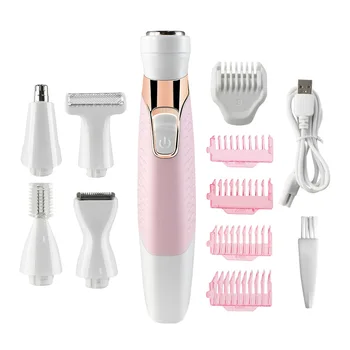 

New Style USB Rechargeable Electric Hair Removal Device Female Lady Shaver Multi-functional 5-in-1 Electric Repair Eyebrow Trimm