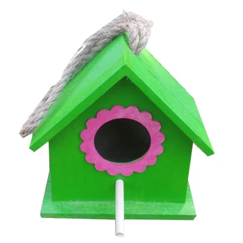 

Outdoor Bird House Wooden Pearl Sparrow Bird House Wood Bird Nest Decoration Bird Cage Breeding Box