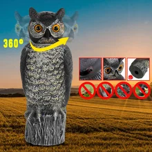 Сова манок с вращающейся на 360 градусов головой птица Scarer охотничий сад декоративный реалистичный Декор садовые статуи/скульптуры пластик