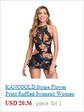 KANCOOLD 2019 Women Causal Swimsuit Sexy One-Piece High Waist Striped Bathing Suit For Women Swimsuit Beachwear Bathing Suit 12