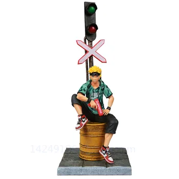 

Street Fashion Traffic Light Uzumaki Naruto Shippūden Rasengan Raisetsu Syaringan Jiraiya PVC Action Model Toy 30CM G627