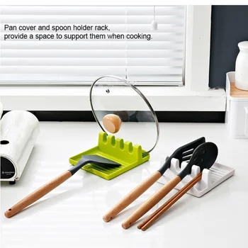 

Spatula Holder Heat Resistant Silicone Utensil Spoon Rest Kitchen Cooking Tool