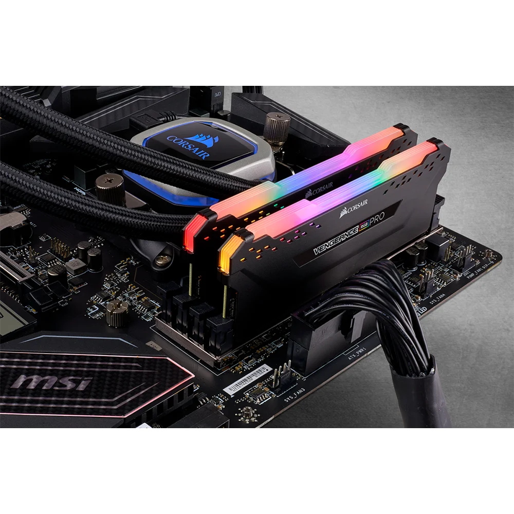 CORSAIR Vengeance RGB PRO DDR4 RAM 32GB (16GBx2) 3200MHz DIMM настольная память ПК компьютер 288 Pin Память 16GB