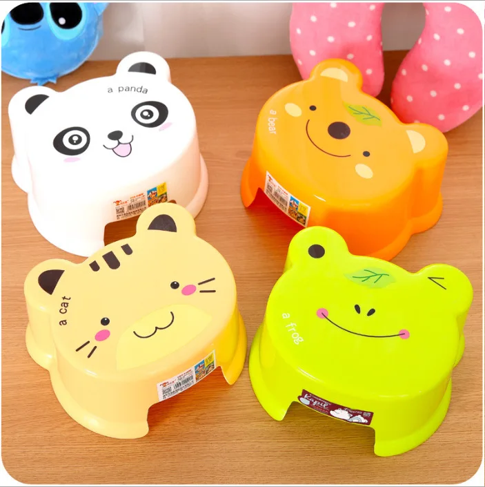 

Thick Cartoon Animal Modeling Stool Plastic Children's Stool Low Stool Baby Bathroom Anti-slip Bench Footstool