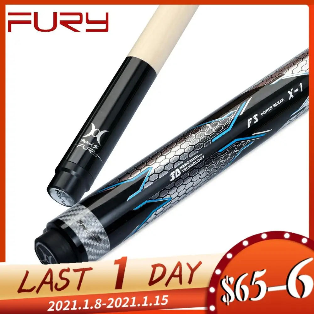 Новый оригинальный пуленепробиваемый кия Fury Break Cue 13 мм наконечник бильярдная