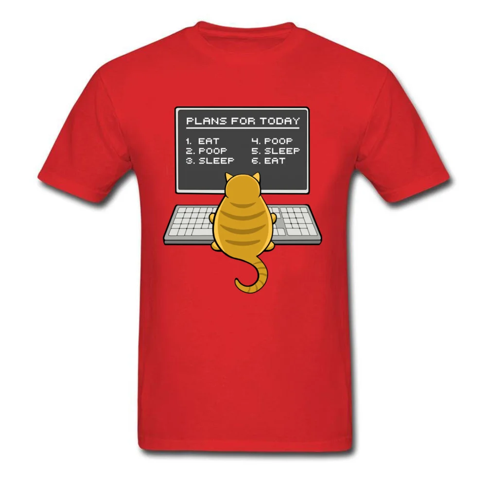 Cat Engineer Tee | Cat Schedule Plan In Front Of Computer | Cat Engineer T-shirt