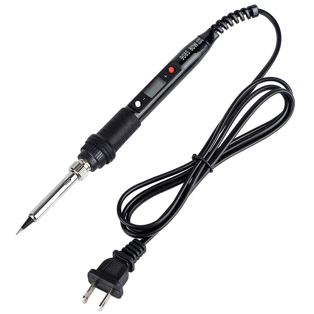 80 Вт 110 в ручной инструмент Регулируемая температура портативная станция ЖК-Электрический паяльник ремонтная ручка сварочный припой провод пинцет