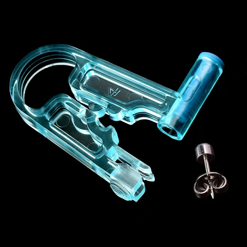 

New Disposable Safe Sterile Body Piercing Women No Pain Ear Piercing Kit Body Ear Piercing Gun Tool with Stud Earring Safety