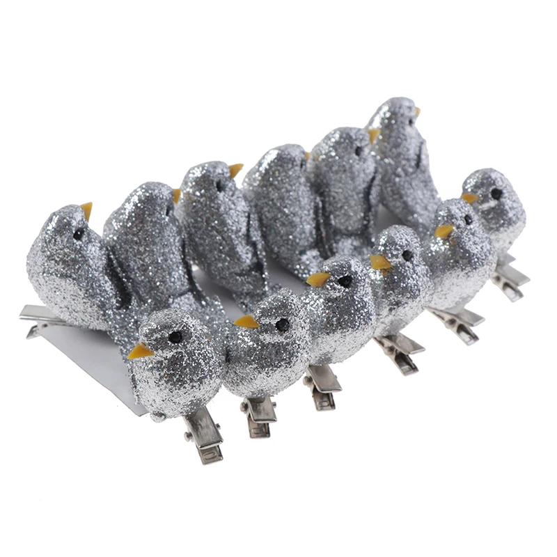 12pcs as pic 1/12 шт Пена искусственный птица товары для цветов, отличный подарок на свадьбу, Рождество дерево украшения DIY Скрапбукинг венок искусственные цветы - Цвет: 12pcs as pic
