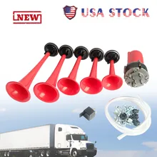 Труба воздушные рожки 5 шт. 125дб+ воздушный компрессор красные трубы музыкальные герцоги хаззард Рог Комплект США автомобиль и Мотоцикл аксессуары#15