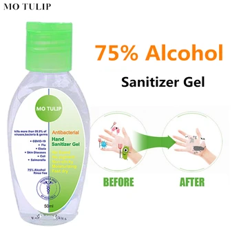 

75% Portable Antibacterial Hand Sanitizer Disposable Disinfectant Gel Hand Sanitizer Wipe Out 50ml