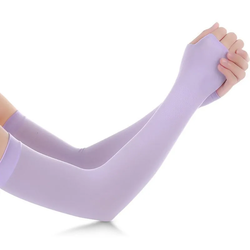 Arm Warmer Purple Рукава для гольфа, защита от солнца, для баскетбола, волейбола, руки, теплые, для езды на велосипеде, защитные рукава для рук, УФ-покрытие для женщин, мужчин, Длинные - Цвет: Arm Warmer Purple