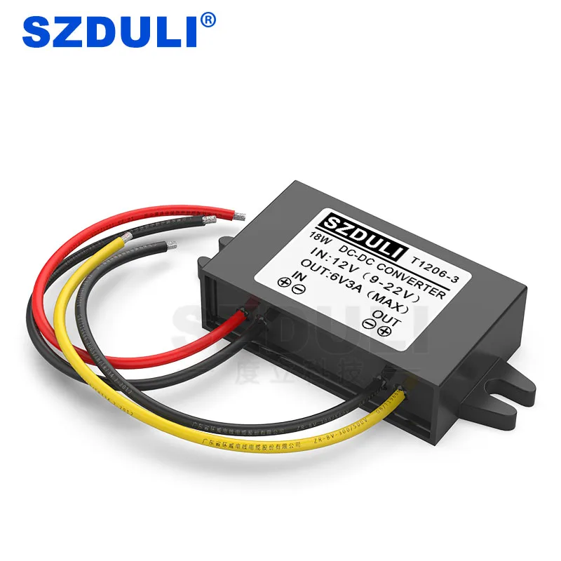 

12V to 6V 3A DC voltage converter 12V to 6V DC/DC regulator, low power buck power module