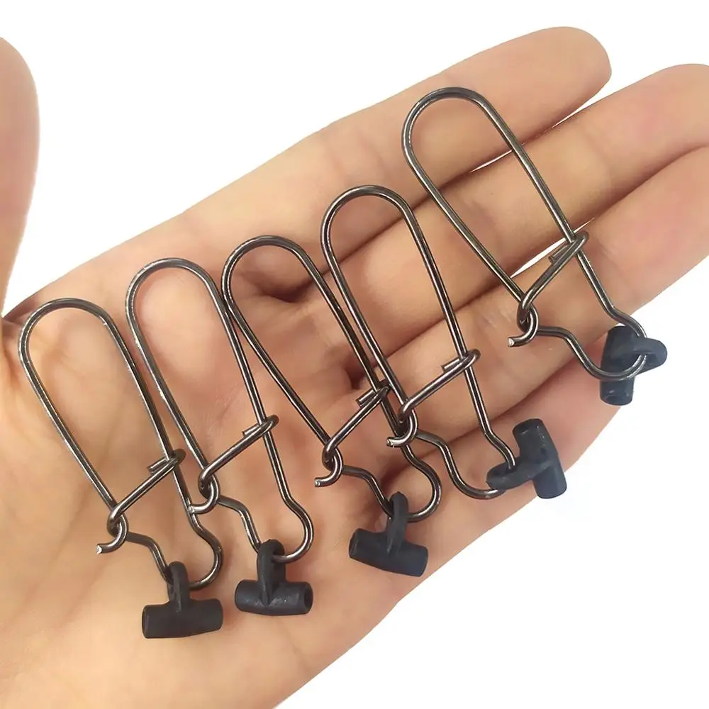 20-pieces Fishing Swivels Catfish Sinker Slide #6 #8 Duolock Snap