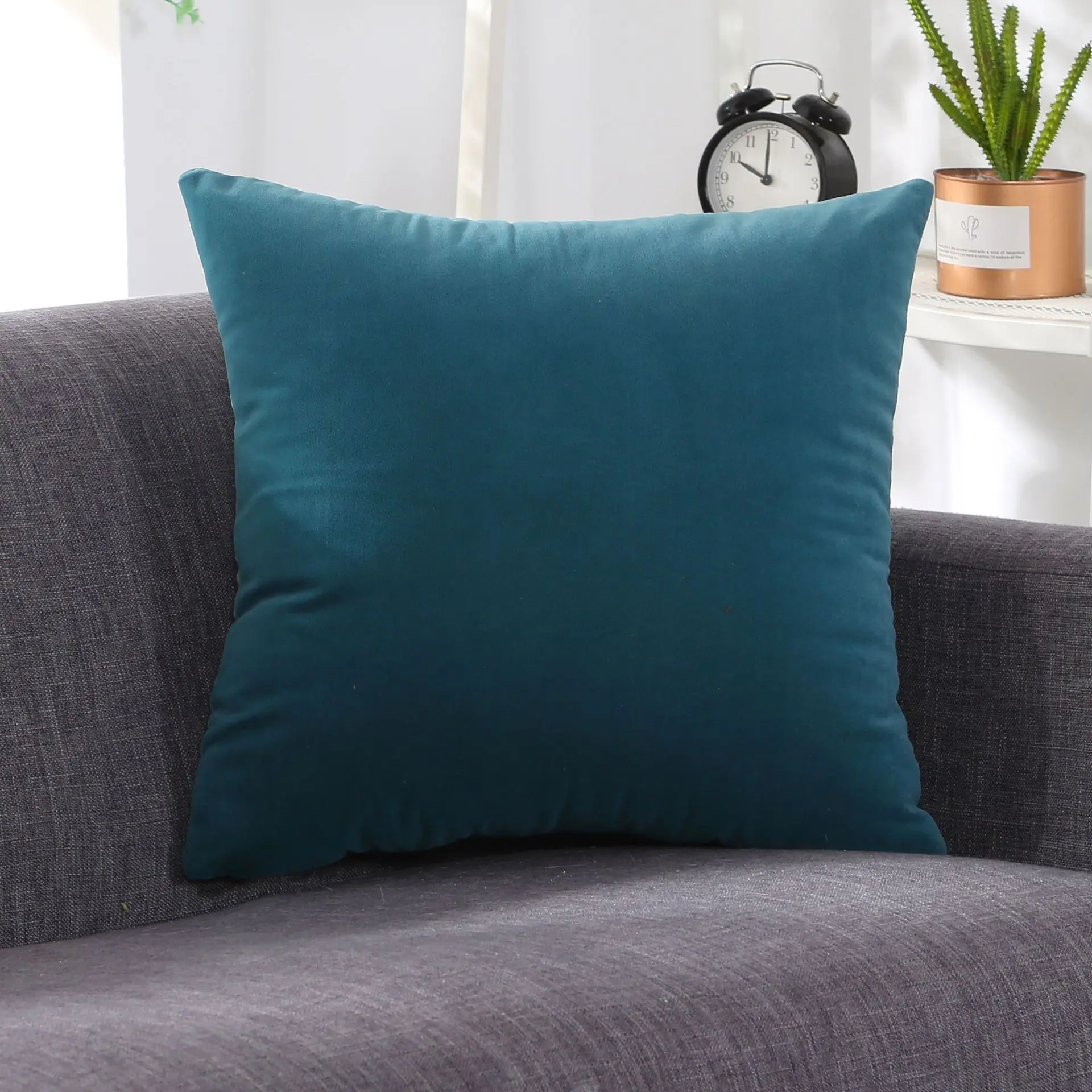 Peacock blue Подушка из полипропилена и хлопка, для домашнего дивана, офиса, моющаяся, мягкая, удобная, рождественский подарок, сидячая, не утомляющая, подушка для отдыха на спине - Цвет: Peacock blue