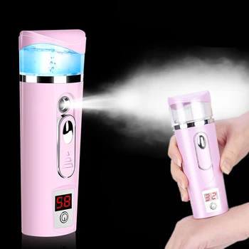 

3In1 Handy Facial Steamer Nano Mister Face Spray Bottle Mist Sprayer Skin Moisture Meter Power Bank Portable USB Rechargeable
