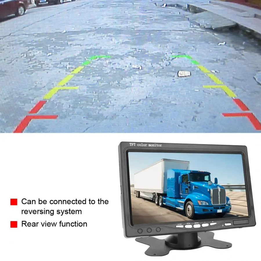 HD " дюймовый цветной TFT lcd автомобильный монитор заднего вида CCTV монитор дисплей с 2 каналами видео вход для DVD VCD камера заднего вида