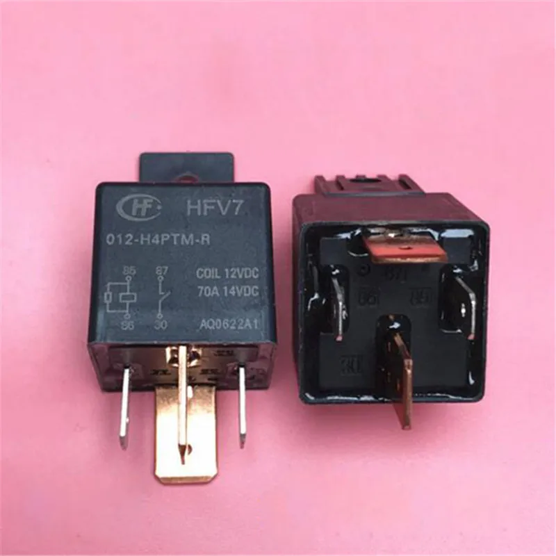 Авто реле 12V HFV7 012-H4PTM-R HFV7 012 H4PTM R HFV7012H4PTMR HFV7-012-H4PTM-R 12VDC 70A 4PIN