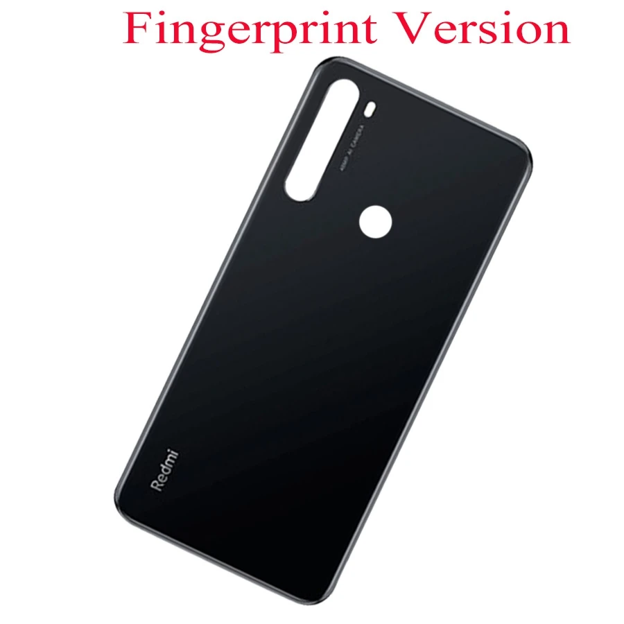 Black Standard Чехол для Xiaomi Redmi note 8, задняя крышка для батареи, стеклянный чехол для двери, задняя крышка для Redmi note 8, крышка для батареи, стекло для Note8 - Цвет: Black Standard