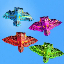 

110cm Flying Kite Colorful Cartoon Owl with Kite Line Kids Outdoor Toy Random