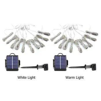 

104LED Waterproof Solar Powered LED String Light Copper Wire Light Umbrella Tent 0603 Ultra High Bright Bead SAN Chip Beads