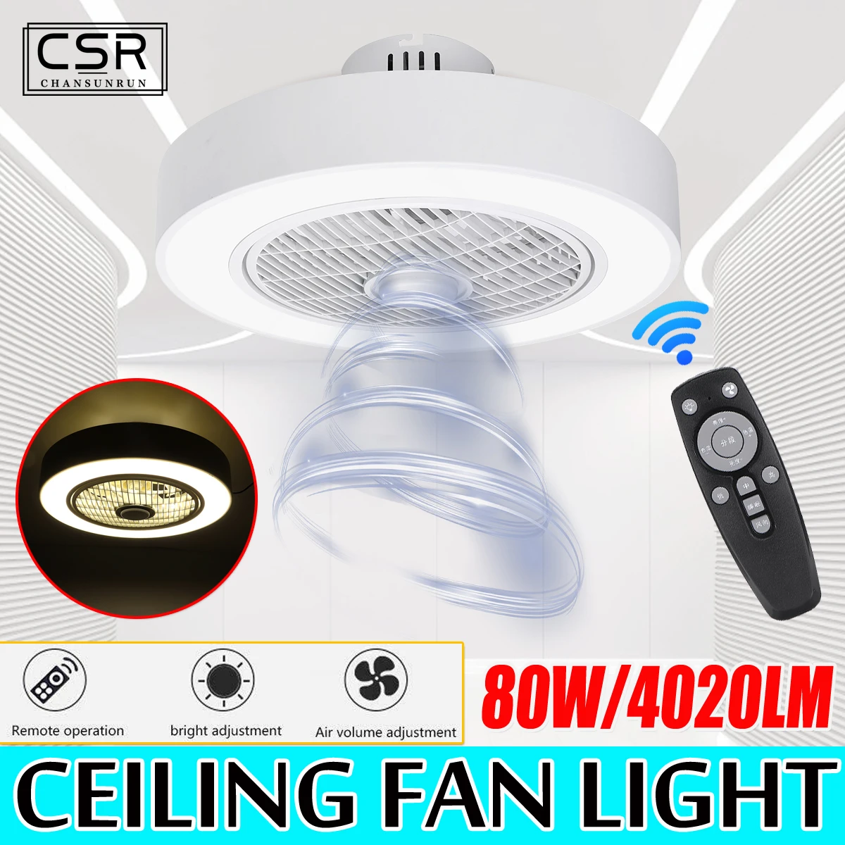 Modern Akrilik Lampu Ceiling Fan Lampu Remote Control Warna Peredupan Kipas Angin Plafon Putih Dekorasi Lampu Untuk Rumah Ac185 250v Kipas Langit Langit Aliexpress