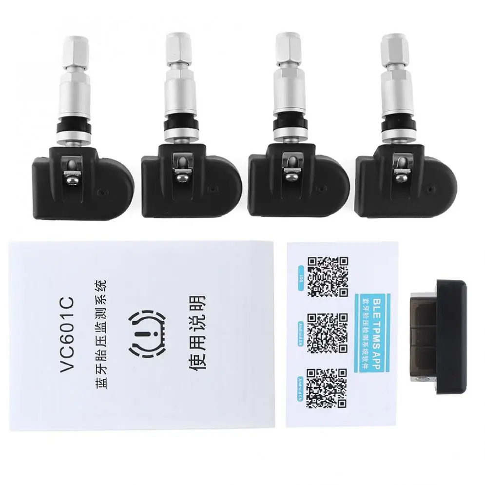4 шт. смарт-автомобили TPMS Bluetooth 4,0 OBD система контроля давления в шинах приложение дисплей bull-in датчики Поддержка Android IOS