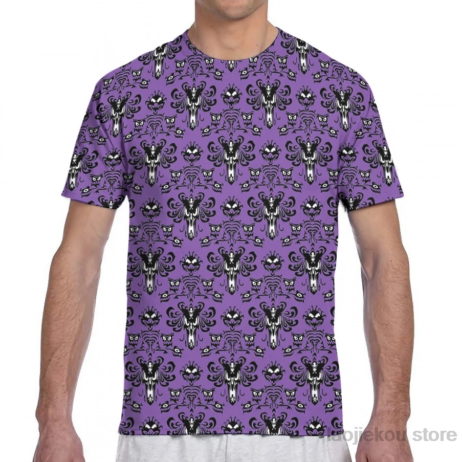

Haunted Mansion Wallpaper men T-Shirt women all over print fashion girl t shirt boy tops tees summer Short Sleeve tshirts