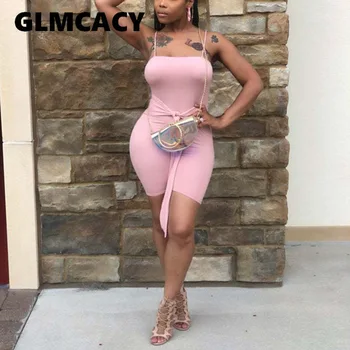 

Spaghetti Straps Waist Tie Stretchy Romper Women Sleeveless Sexy & Club Solid Slim Fit Playsuits