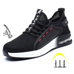 Chaussures de protection à bout en acier pour hommes, bottes de sécurité anti perforation, respirantes, indestructibles, pour la marche et le travail, nouvelle collection 