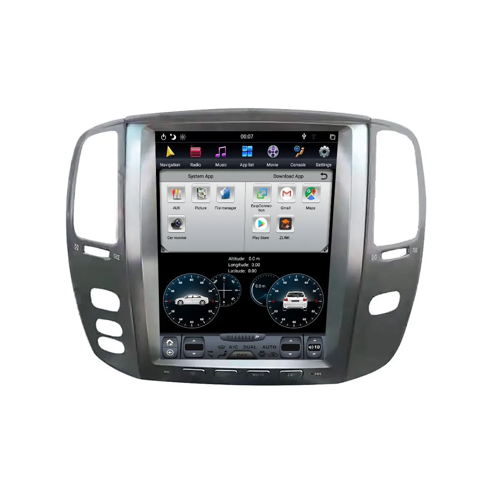 LC100 9.0 4GB-32GB Android PX6 Tesla экран для TOYOTA LAND CRUISER LC100/Lexus LX470 2002-2007 автомобильный мультимедийный плеер радио Обновление gps отслеживание - Цвет: LC100 9.0 4GB-32GB