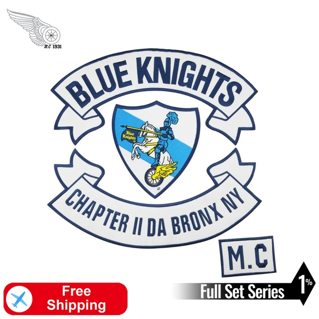 Blue Knight Patch, Large Back Patches for Jackets 