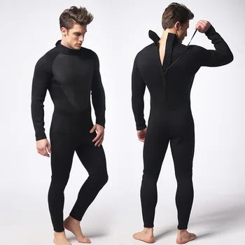 

Mens Wetsuits Neoprene 3mm Full Body Diving Suit, Long Sleeve Back Zip Surfing Swimming Swimsuit - Choose Sizes