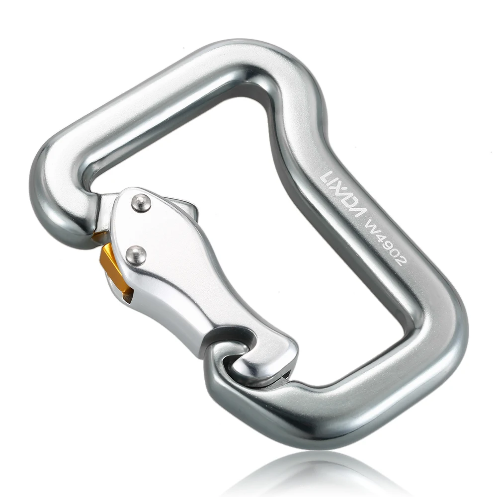 Hot Lixada W4902 Climbing Locking Carabiner Outdoor Safety Rock Equipment Master Hook 18KN Paragliding Parachute Clip Carabiner