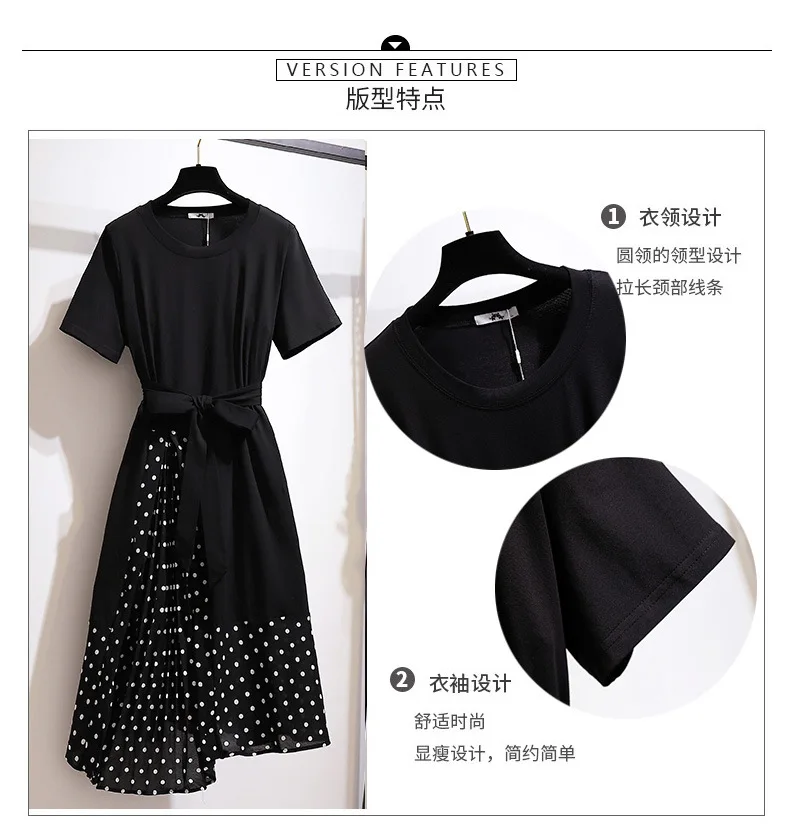 Vestidos Mujer Real Ukraine Vadim Transfortegy Large Womens Dress 2020 Korean New Slim Wave Point Thin Waist Long Sleeve 61471 