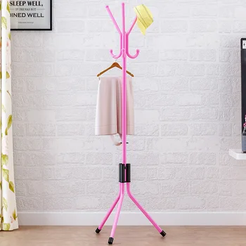 

Fashion coat rack pink organge clothing hanger multifunctional stainless steel hat rack for creative living room storage
