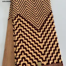 LIULANZHI африканская восковая ткань настоящий воск ткани горячая Распродажа Анкара воск полиэстер ткань для одежды 6 ярдов/партия ML56L01-ML56L10