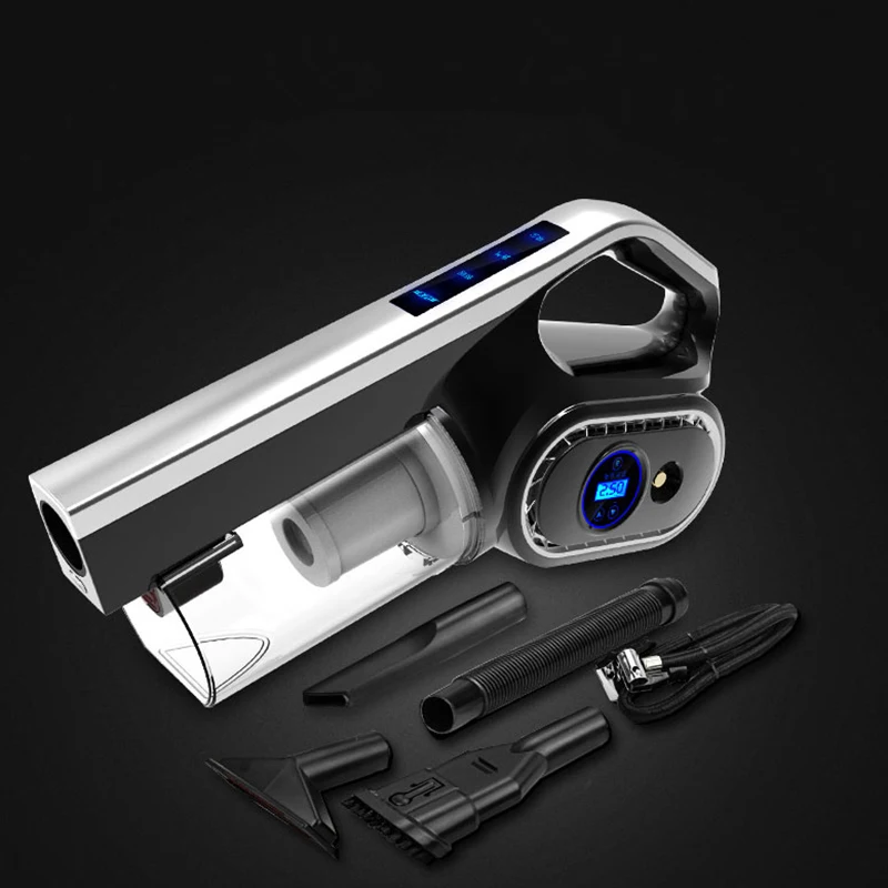  Multi-Function Portable Car Vacuum Cleaner Dc12V 120W Lcd Digital Display Auto Inflatable Pump Air 