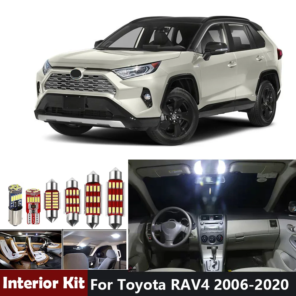 Комплект освещения салона автомобиля Canbus без ошибок для Toyota RAV4 2006 2016 2017 2018 2019