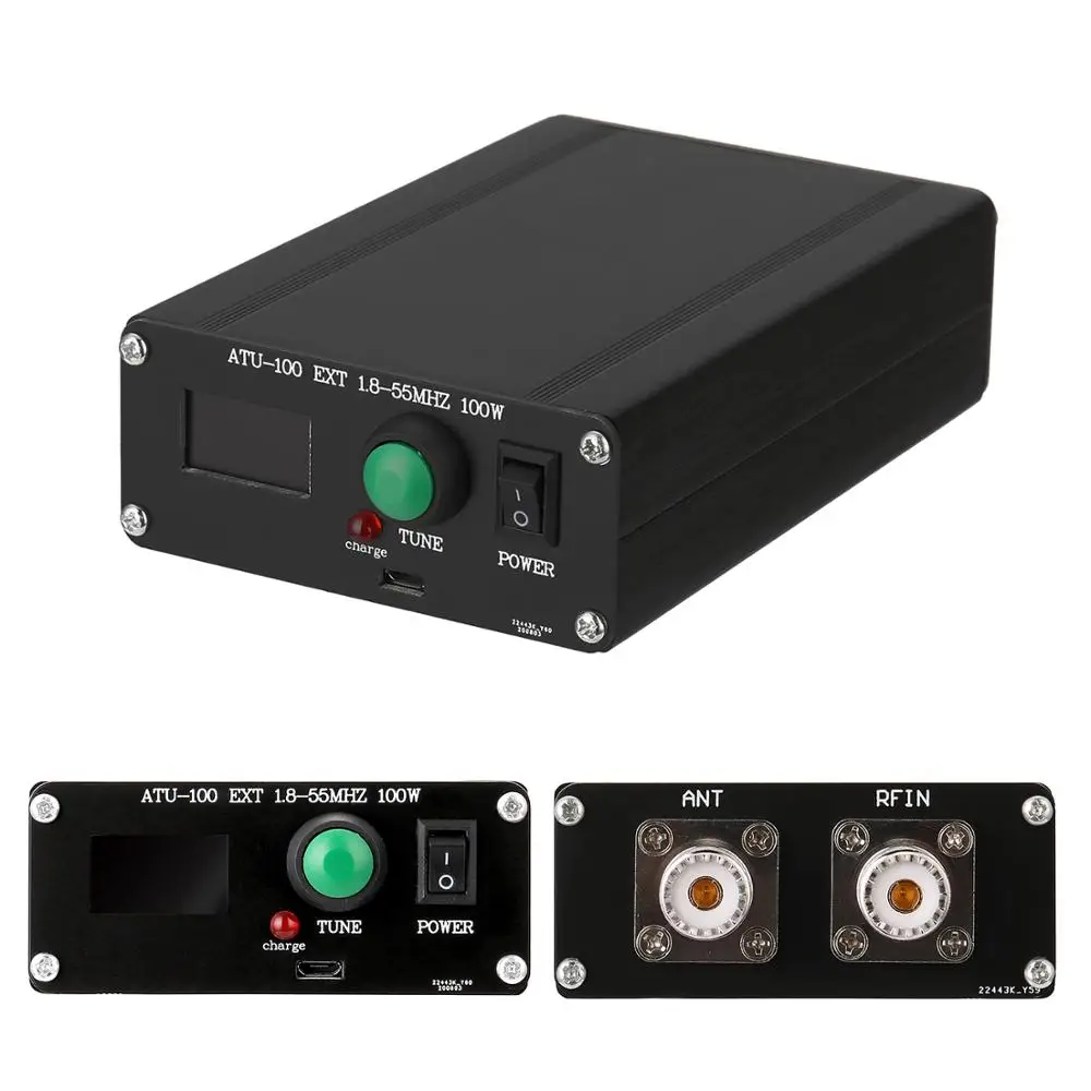 ATU 100 EXT1.8 55 МГц 100mini автоматический тюнер антенны от N7DDC 7x7 + OLED 100W с открытым