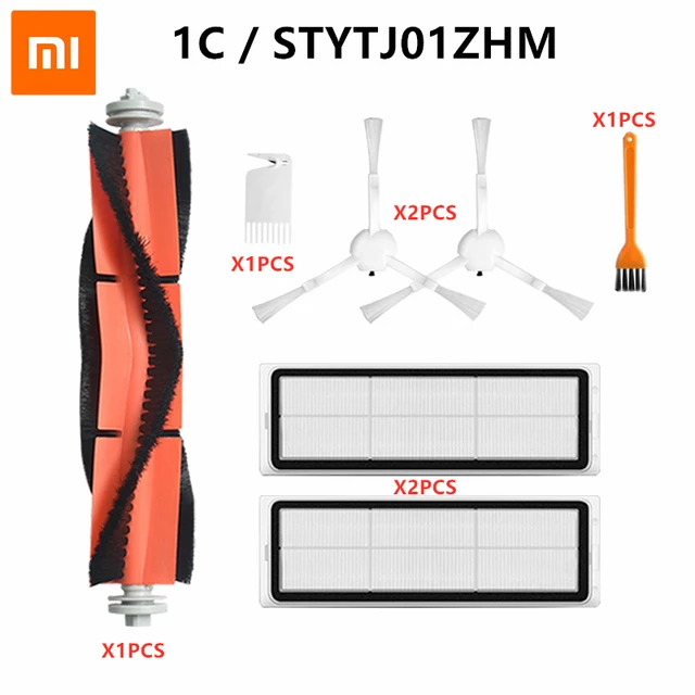 Xiaomi Mijia 1C/STYTJ01ZHM Main Side Brush Water Tank Mop Cloth HEPA Filter Kit Robot Vacuum Cleaner Replacement Parts Package 7