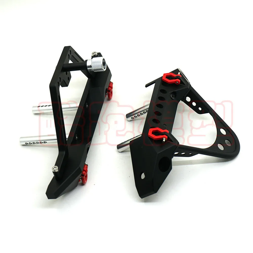

Model Climbing Car Scx10 Bumper Metal Front And Back Crash Barrier Spare Tire Rack Universal 90046